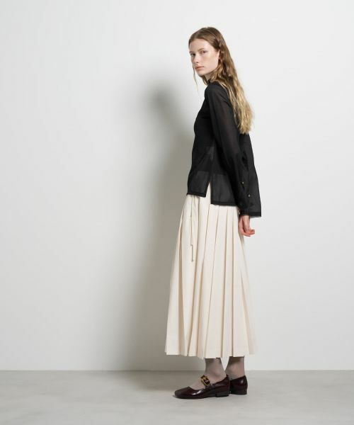 LANVIN en Bleu / ランバン オン ブルー Tシャツ | シアートリコットフレアスリーブカットソー | 詳細18