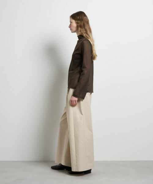 LANVIN en Bleu / ランバン オン ブルー Tシャツ | シアートリコットフレアスリーブカットソー | 詳細2