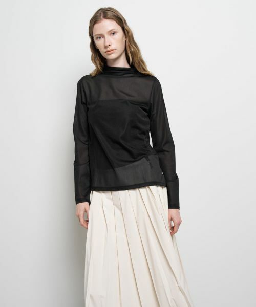 LANVIN en Bleu / ランバン オン ブルー Tシャツ | シアートリコットフレアスリーブカットソー | 詳細20