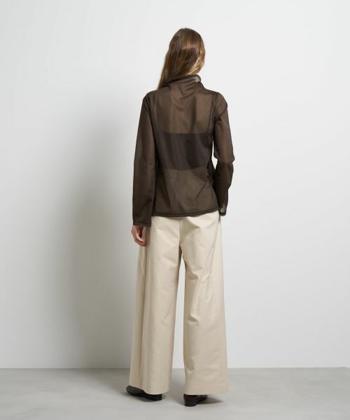 LANVIN en Bleu / ランバン オン ブルー Tシャツ | シアートリコットフレアスリーブカットソー | 詳細3