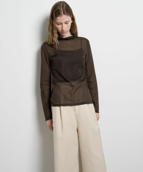 LANVIN en Bleu / ランバン オン ブルー Tシャツ | シアートリコットフレアスリーブカットソー | 詳細4