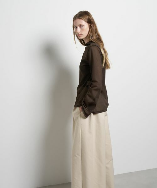 LANVIN en Bleu / ランバン オン ブルー Tシャツ | シアートリコットフレアスリーブカットソー | 詳細5