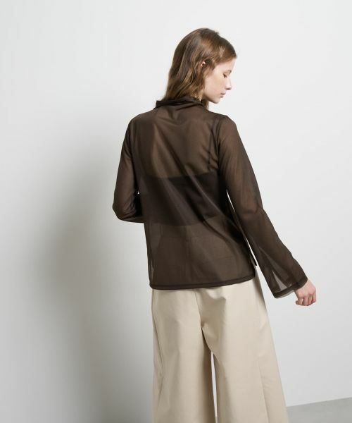 LANVIN en Bleu / ランバン オン ブルー Tシャツ | シアートリコットフレアスリーブカットソー | 詳細6