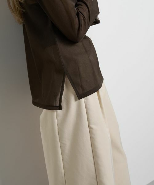 LANVIN en Bleu / ランバン オン ブルー Tシャツ | シアートリコットフレアスリーブカットソー | 詳細9