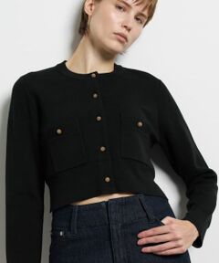 LANVIN en Bleu / ランバン オン ブルー カーディガン・ボレロ | ダブルフェイスショートカーディガン