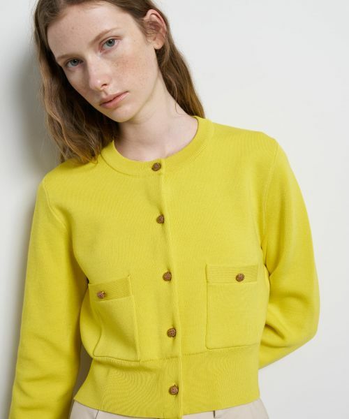 LANVIN en Bleu / ランバン オン ブルー カーディガン・ボレロ | ダブルフェイスショートカーディガン | 詳細13