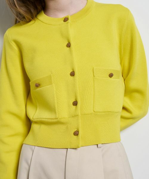 LANVIN en Bleu / ランバン オン ブルー カーディガン・ボレロ | ダブルフェイスショートカーディガン | 詳細14