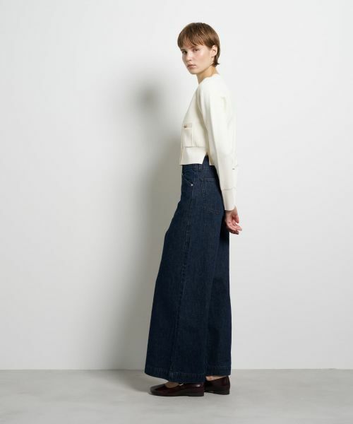 LANVIN en Bleu / ランバン オン ブルー カーディガン・ボレロ | ダブルフェイスショートカーディガン | 詳細16