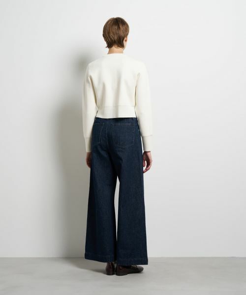 LANVIN en Bleu / ランバン オン ブルー カーディガン・ボレロ | ダブルフェイスショートカーディガン | 詳細17