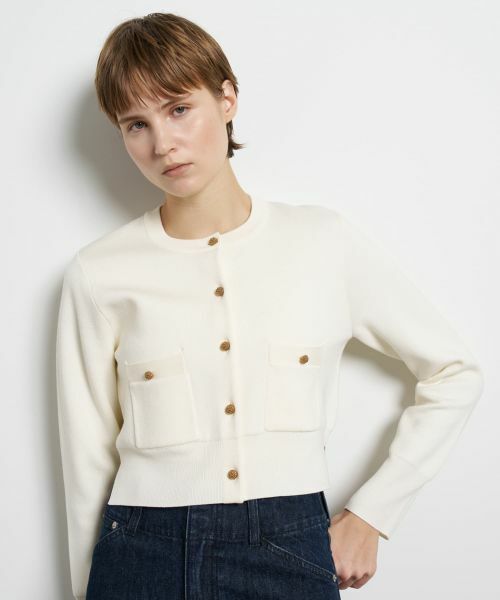 LANVIN en Bleu / ランバン オン ブルー カーディガン・ボレロ | ダブルフェイスショートカーディガン | 詳細18