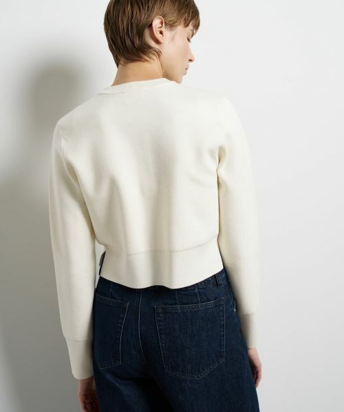 LANVIN en Bleu / ランバン オン ブルー カーディガン・ボレロ | ダブルフェイスショートカーディガン | 詳細20