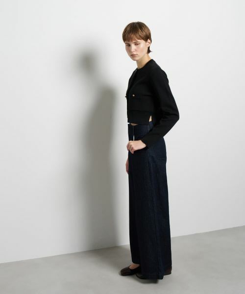 LANVIN en Bleu / ランバン オン ブルー カーディガン・ボレロ | ダブルフェイスショートカーディガン | 詳細23