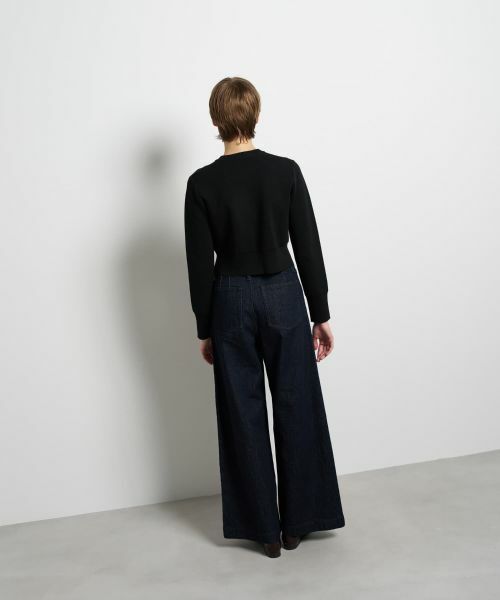 LANVIN en Bleu / ランバン オン ブルー カーディガン・ボレロ | ダブルフェイスショートカーディガン | 詳細24