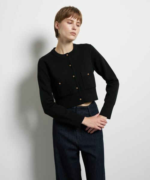 LANVIN en Bleu / ランバン オン ブルー カーディガン・ボレロ | ダブルフェイスショートカーディガン | 詳細25