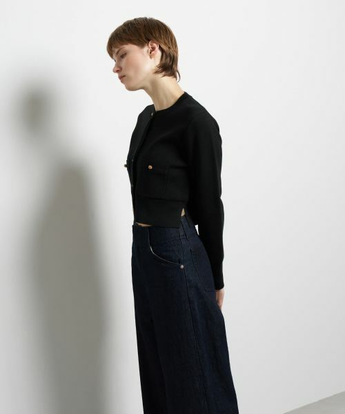 LANVIN en Bleu / ランバン オン ブルー カーディガン・ボレロ | ダブルフェイスショートカーディガン | 詳細26