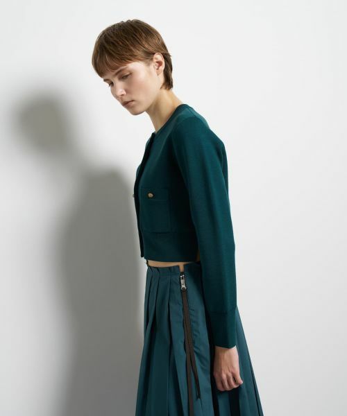 LANVIN en Bleu / ランバン オン ブルー カーディガン・ボレロ | ダブルフェイスショートカーディガン | 詳細5