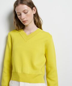 LANVIN en Bleu / ランバン オン ブルー ニット・セーター | ダブルフェイスVネックニット