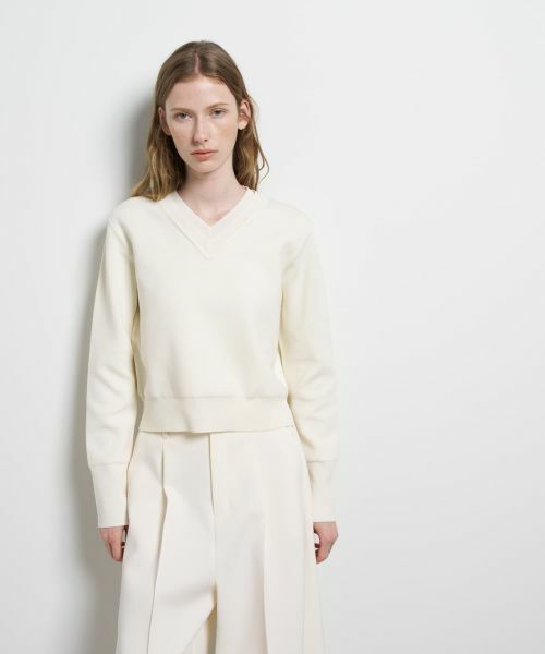 LANVIN en Bleu / ランバン オン ブルー ニット・セーター | ダブルフェイスVネックニット | 詳細12