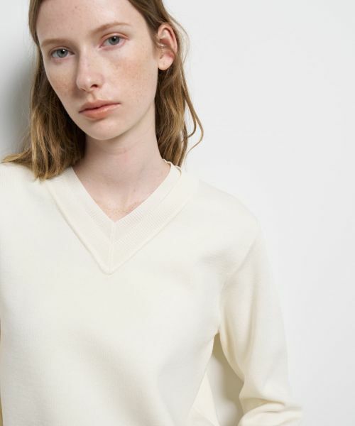 LANVIN en Bleu / ランバン オン ブルー ニット・セーター | ダブルフェイスVネックニット | 詳細15