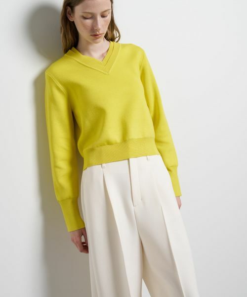 LANVIN en Bleu / ランバン オン ブルー ニット・セーター | ダブルフェイスVネックニット | 詳細4