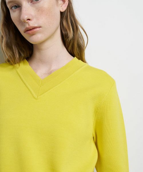 LANVIN en Bleu / ランバン オン ブルー ニット・セーター | ダブルフェイスVネックニット | 詳細7