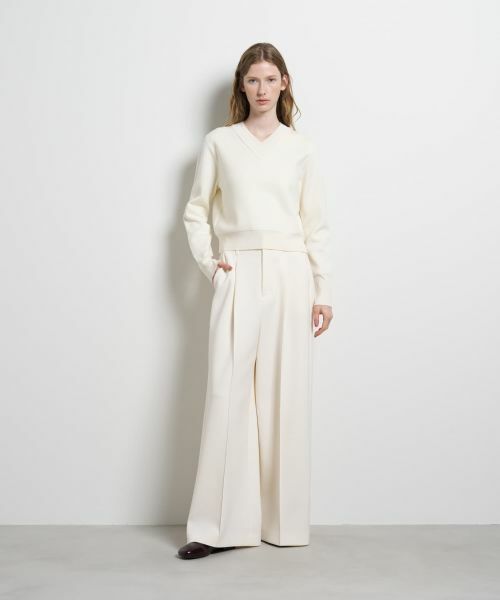 LANVIN en Bleu / ランバン オン ブルー ニット・セーター | ダブルフェイスVネックニット | 詳細9