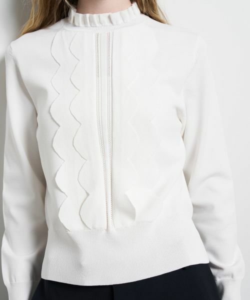 LANVIN en Bleu / ランバン オン ブルー ニット・セーター | スカラフリルニット | 詳細14