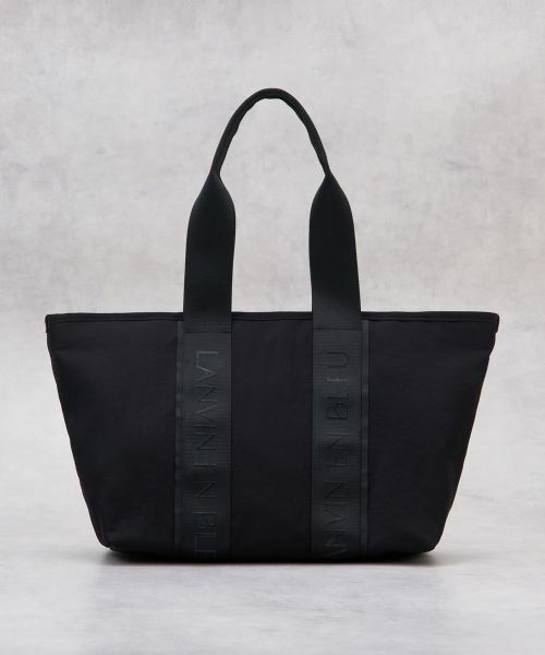 LANVIN en Bleu / ランバン オン ブルー その他小物 | ロゴテープワイドトートバッグ（ブラック）