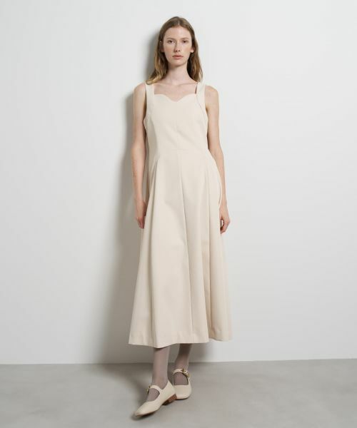 LANVIN en Bleu / ランバン オン ブルー ドレス | マットサテンフレアワンピース | 詳細1