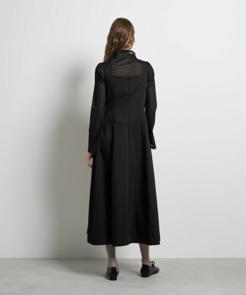 LANVIN en Bleu / ランバン オン ブルー ドレス | マットサテンフレアワンピース | 詳細10