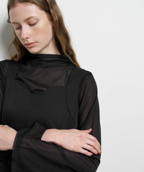 LANVIN en Bleu / ランバン オン ブルー ドレス | マットサテンフレアワンピース | 詳細12