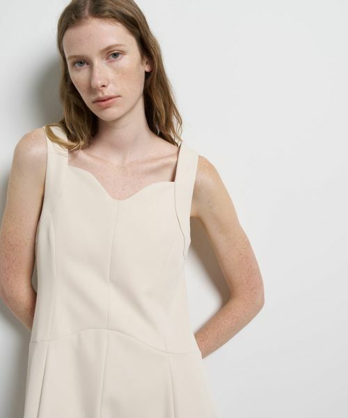 LANVIN en Bleu / ランバン オン ブルー ドレス | マットサテンフレアワンピース | 詳細4