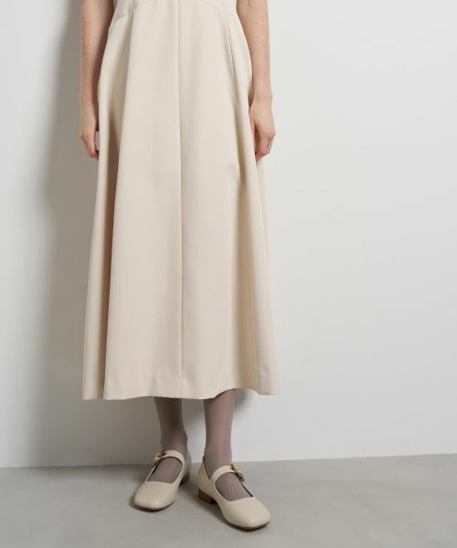 LANVIN en Bleu / ランバン オン ブルー ドレス | マットサテンフレアワンピース | 詳細6