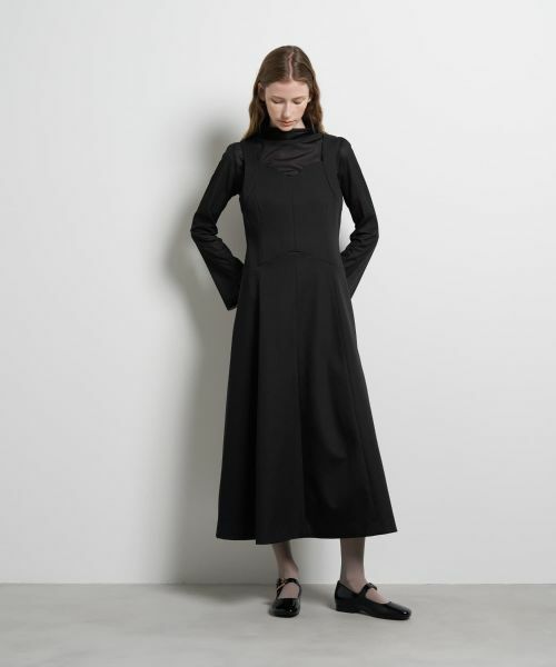 LANVIN en Bleu / ランバン オン ブルー ドレス | マットサテンフレアワンピース | 詳細8