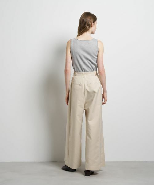 LANVIN en Bleu / ランバン オン ブルー その他パンツ | コットンギャバワイドパンツ | 詳細3