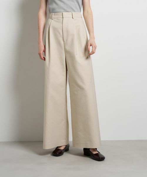 LANVIN en Bleu / ランバン オン ブルー その他パンツ | コットンギャバワイドパンツ | 詳細4