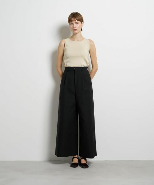 LANVIN en Bleu / ランバン オン ブルー その他パンツ | コットンギャバワイドパンツ | 詳細9