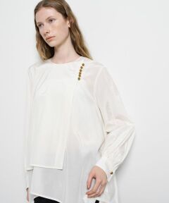 LANVIN en Bleu / ランバン オン ブルー シャツ・ブラウス | トリアセローンフレアブラウス