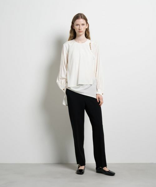 LANVIN en Bleu / ランバン オン ブルー シャツ・ブラウス | トリアセローンフレアブラウス | 詳細11