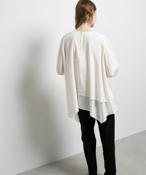 LANVIN en Bleu / ランバン オン ブルー シャツ・ブラウス | トリアセローンフレアブラウス | 詳細14