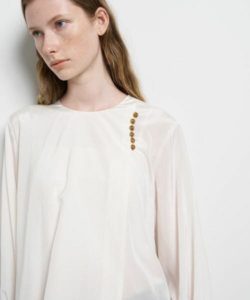 LANVIN en Bleu / ランバン オン ブルー シャツ・ブラウス | トリアセローンフレアブラウス | 詳細17