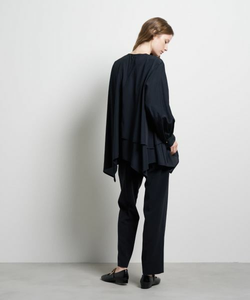 LANVIN en Bleu / ランバン オン ブルー シャツ・ブラウス | トリアセローンフレアブラウス | 詳細3