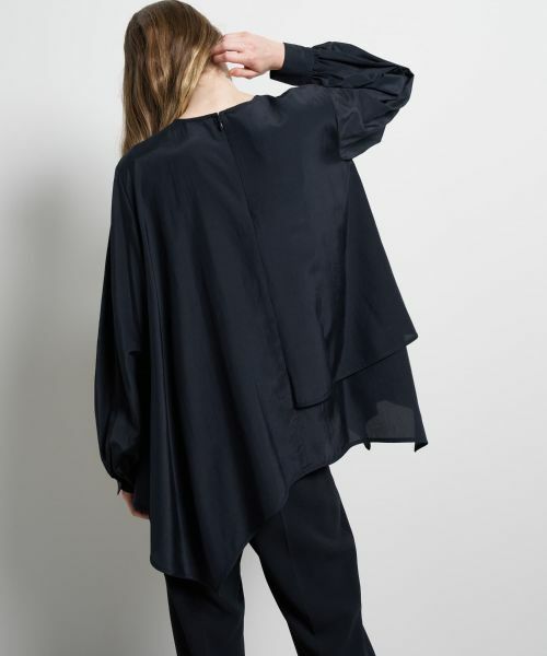 LANVIN en Bleu / ランバン オン ブルー シャツ・ブラウス | トリアセローンフレアブラウス | 詳細6