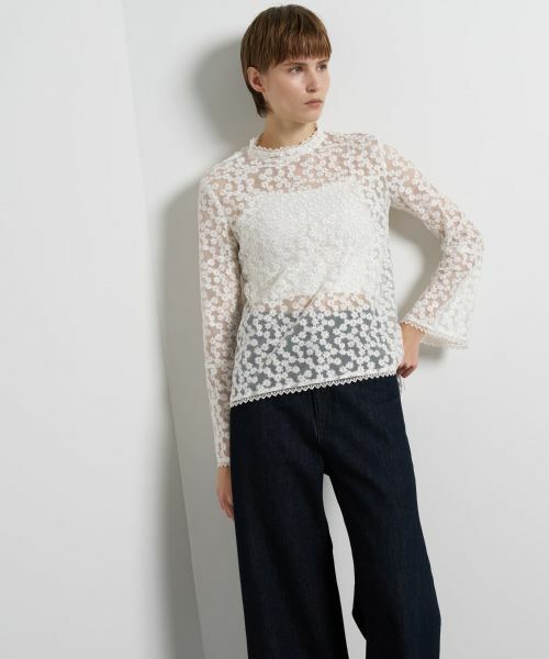 LANVIN en Bleu / ランバン オン ブルー シャツ・ブラウス | フラワーチュールブラウス | 詳細4