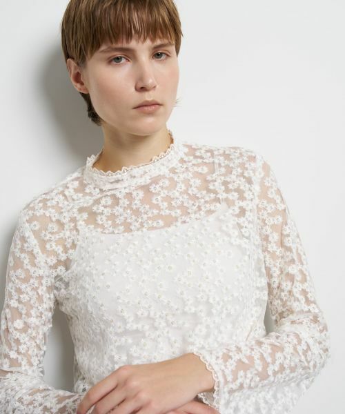LANVIN en Bleu / ランバン オン ブルー シャツ・ブラウス | フラワーチュールブラウス | 詳細7