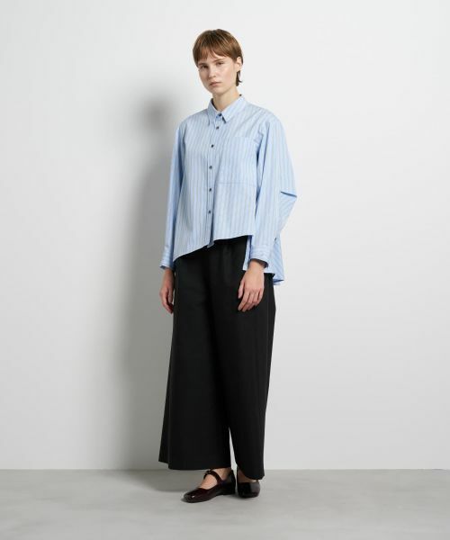 LANVIN en Bleu / ランバン オン ブルー シャツ・ブラウス | THOMAS MASONフレアシャツ | 詳細1