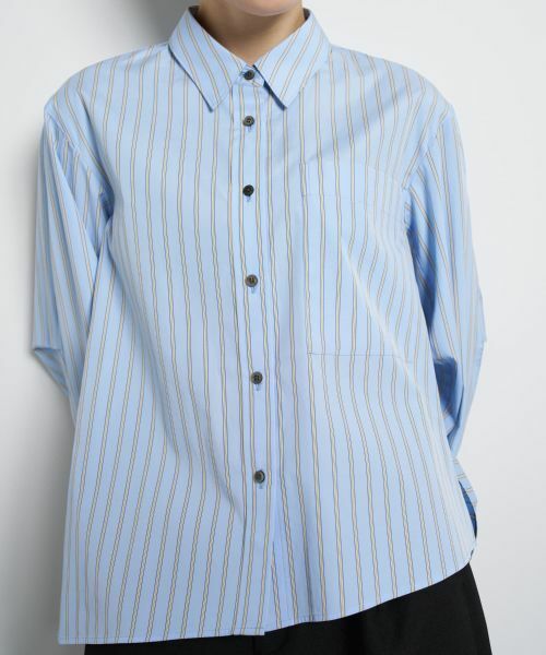 LANVIN en Bleu / ランバン オン ブルー シャツ・ブラウス | THOMAS MASONフレアシャツ | 詳細10