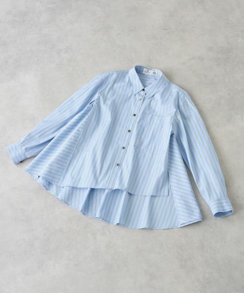 LANVIN en Bleu / ランバン オン ブルー シャツ・ブラウス | THOMAS MASONフレアシャツ | 詳細11