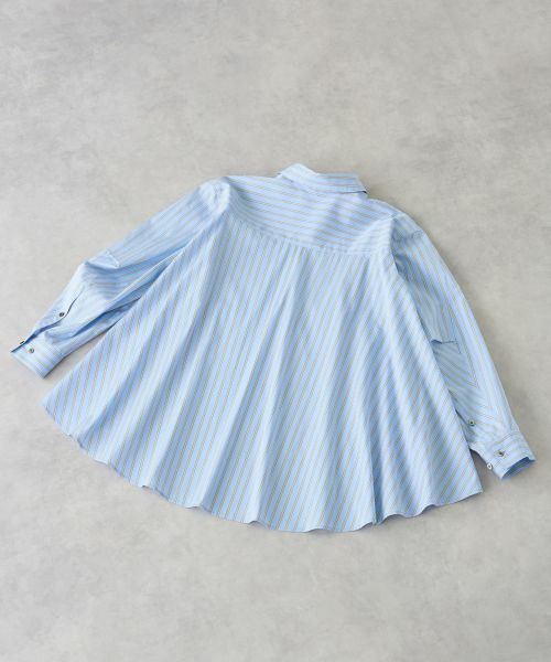 LANVIN en Bleu / ランバン オン ブルー シャツ・ブラウス | THOMAS MASONフレアシャツ | 詳細12