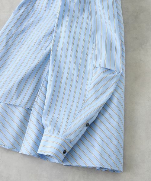 LANVIN en Bleu / ランバン オン ブルー シャツ・ブラウス | THOMAS MASONフレアシャツ | 詳細14